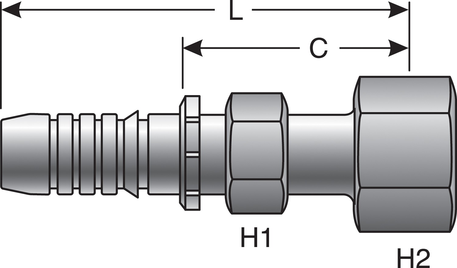 Female Flat-Face O-Ring Swivel (GlobalSpiral)