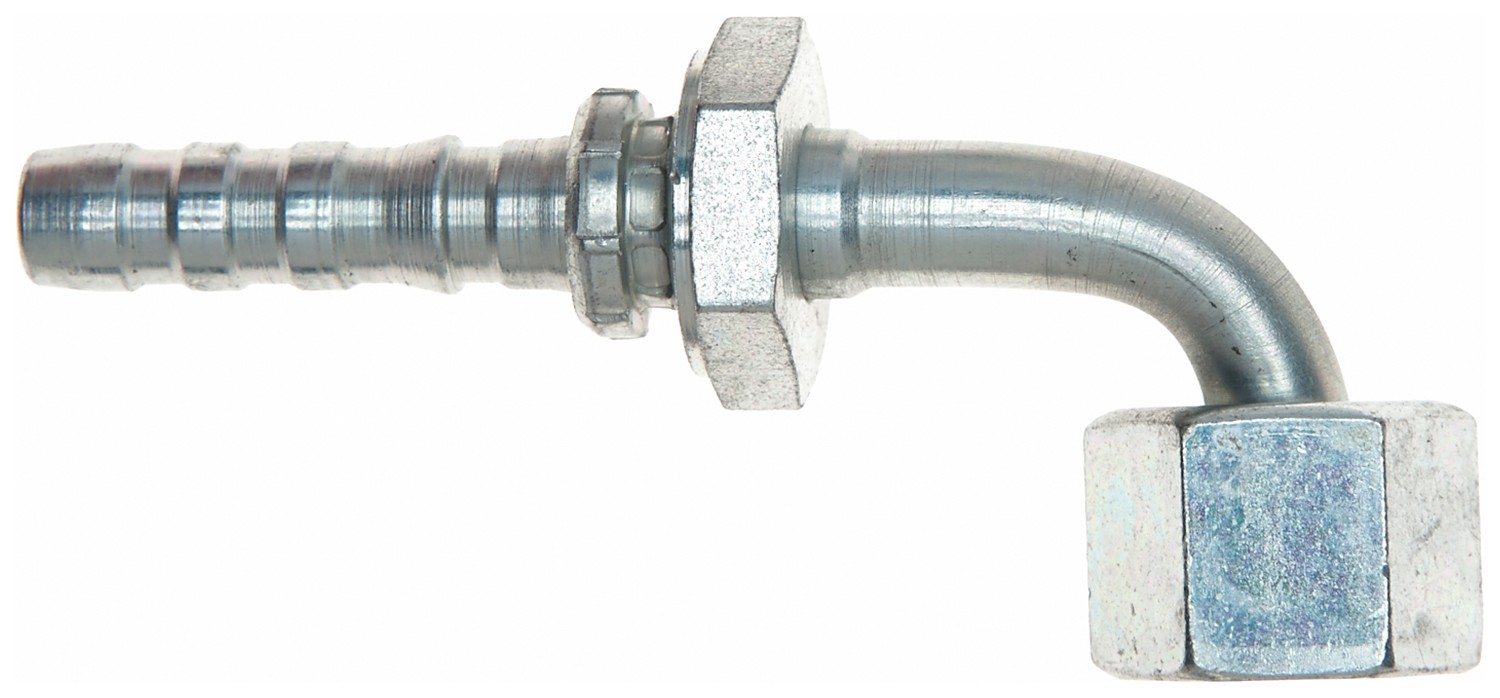 Female Flat-Face O-Ring Swvl-90 Bent Tube-TuffCoat Xtreme Plating (GlobalSpiral)