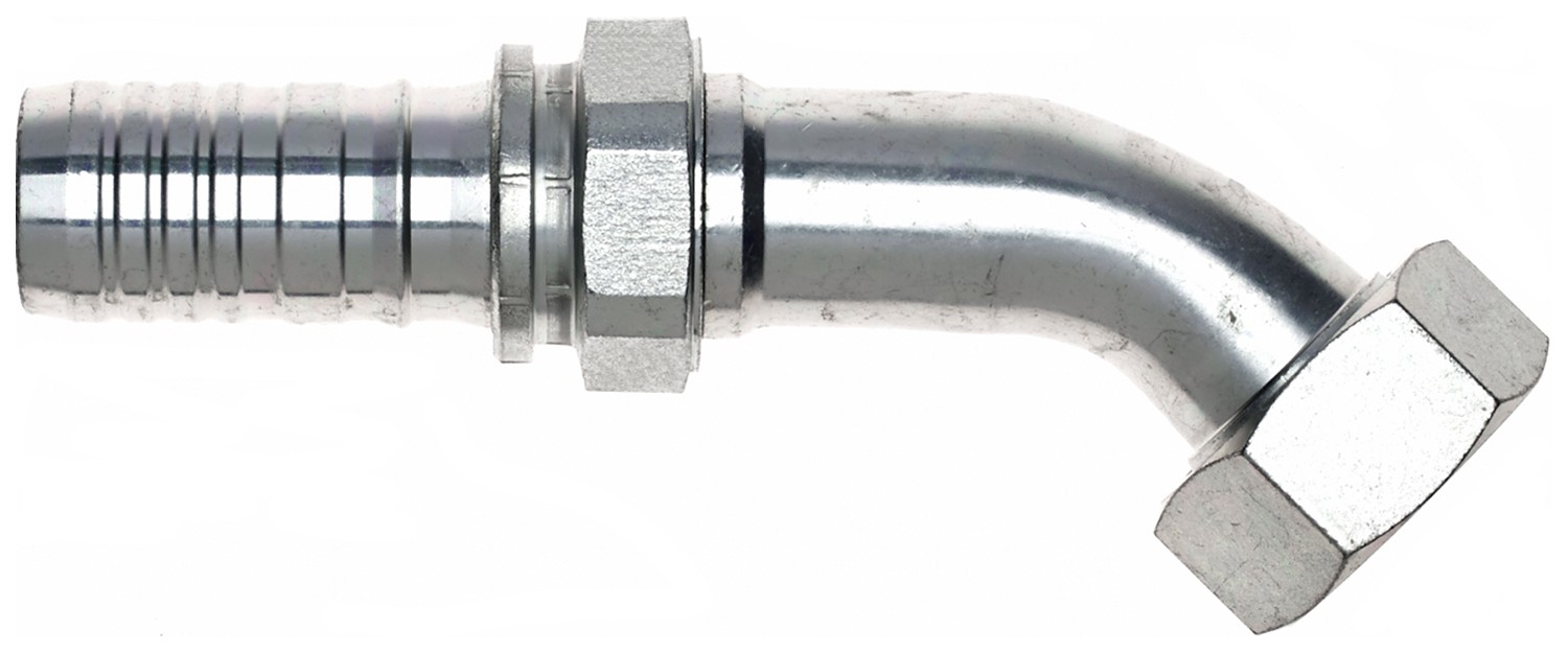 Female Flat-Face O-Ring Swivel - 45 Bent Tube (GlobalSpiral Plus)