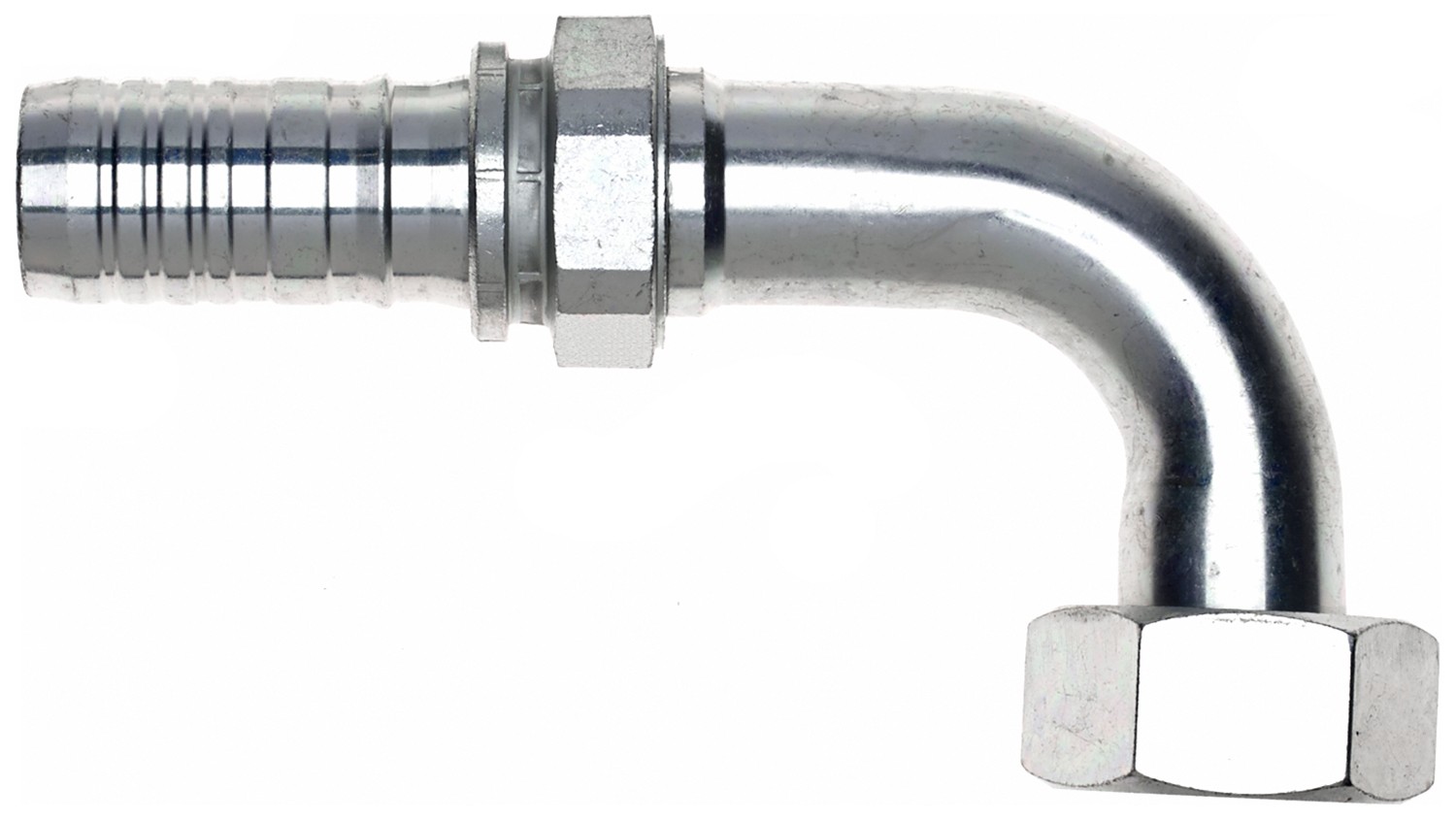 Female Flat-Face O-Ring Swivel - 90 Bent Tube (GlobalSpiral Plus)