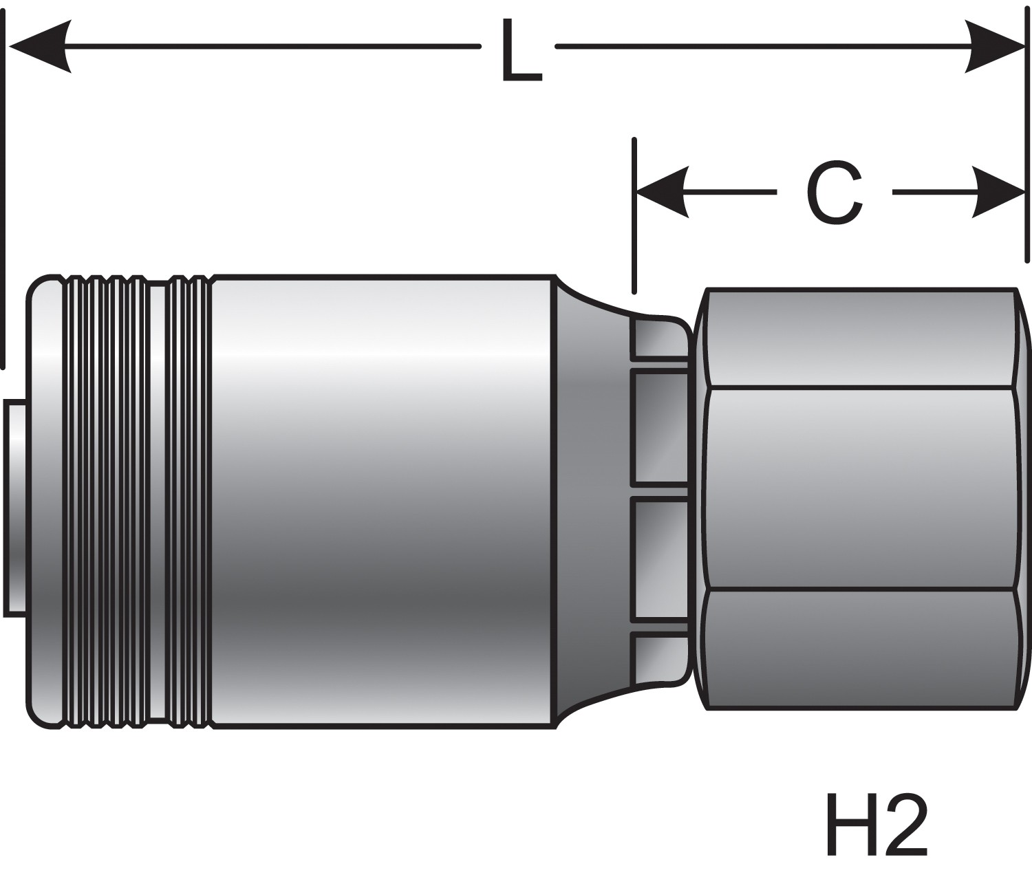Female British Standard Parallel Pipe O-Ring Swivel (GlobalSpiral MAX Pressure)