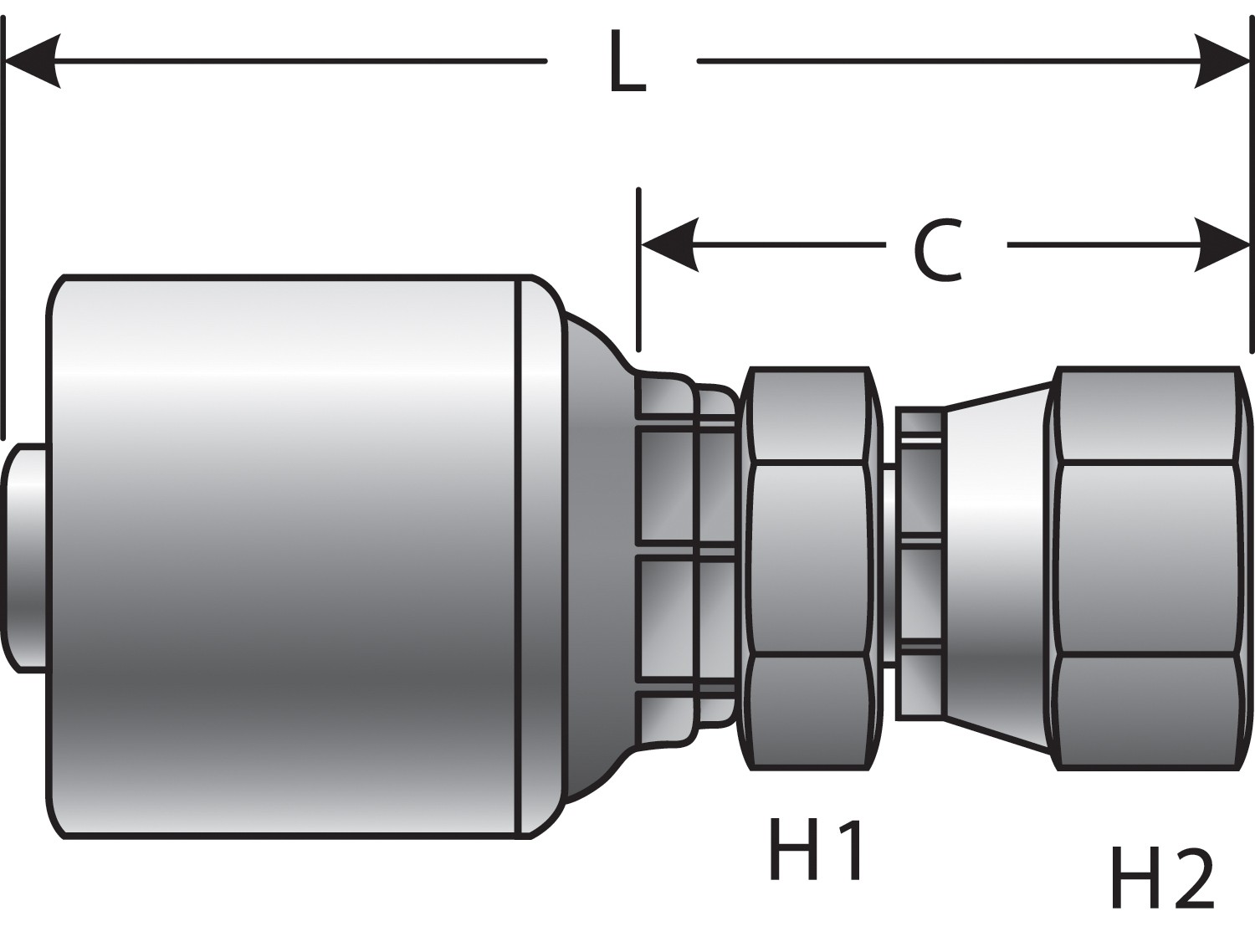 Female Japanese Inverted Flare Parallel Threads (MegaCrimp)
