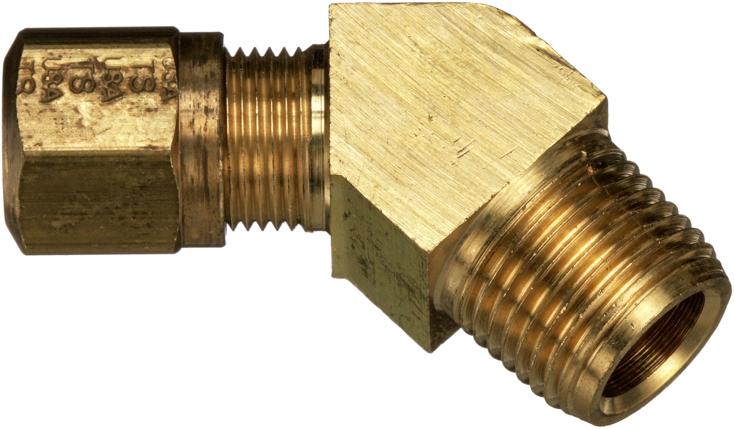 Air Brake to Male Pipe - 45 (Nylon Tubing Compression)