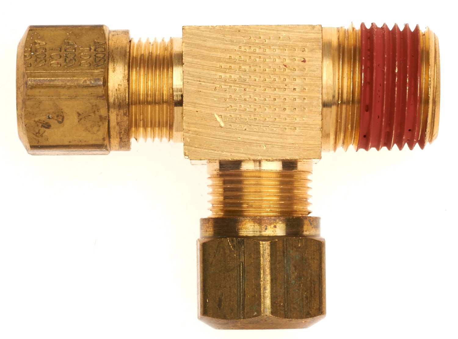 Air Brake Run Tee to Male Pipe (Nylon Tubing Compression)
