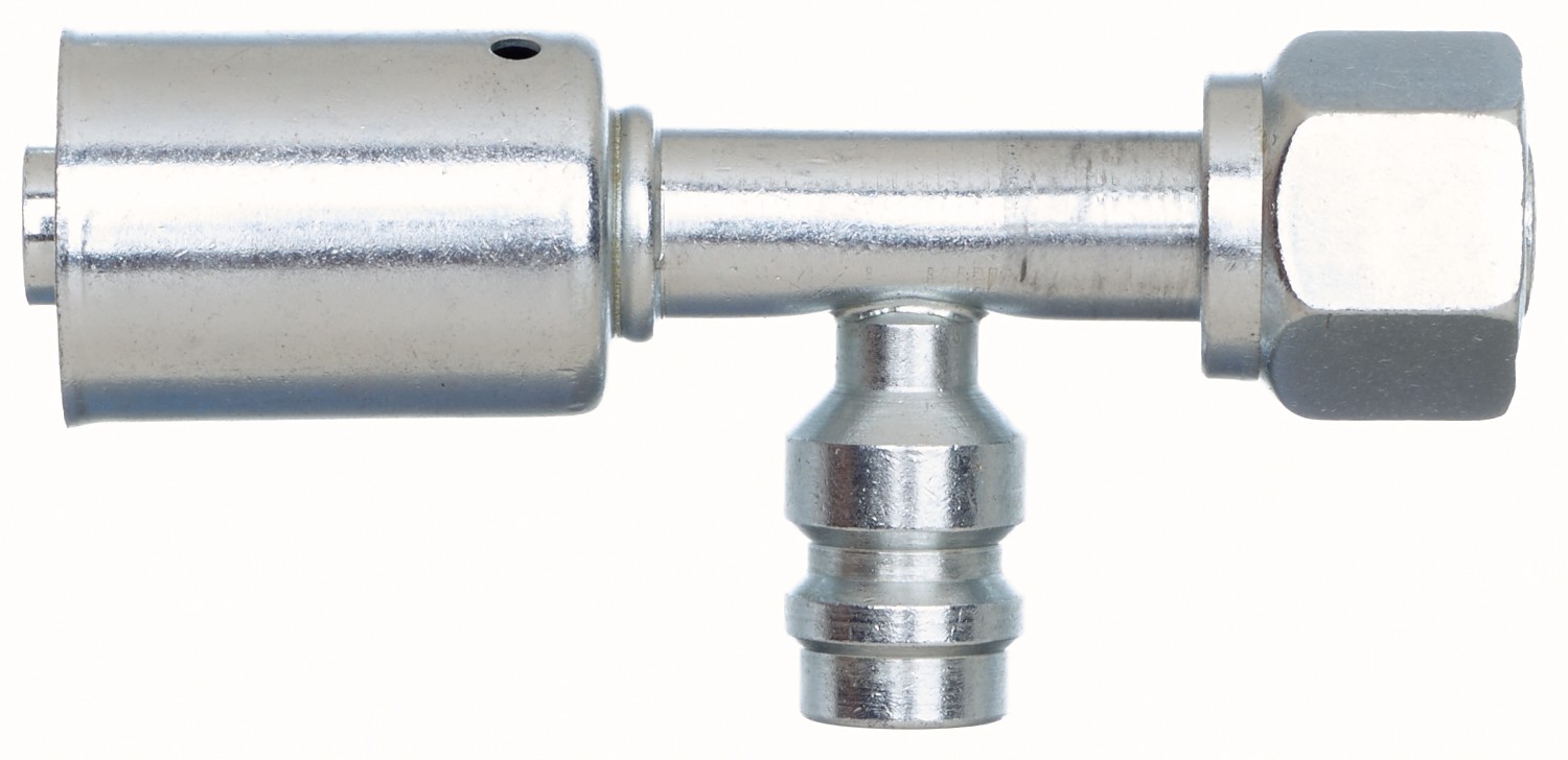 Female SAE Tube O-Ring Nut Swivel-R134a Svc Port-Steel (PolarSeal ACA)