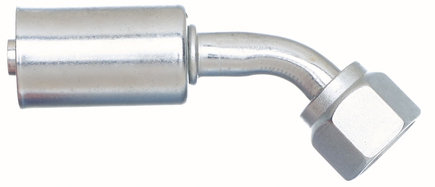 Female SAE Tube O-Ring Nut Swivel - 45 Bent Tube - Aluminum (PolarSeal ACA)