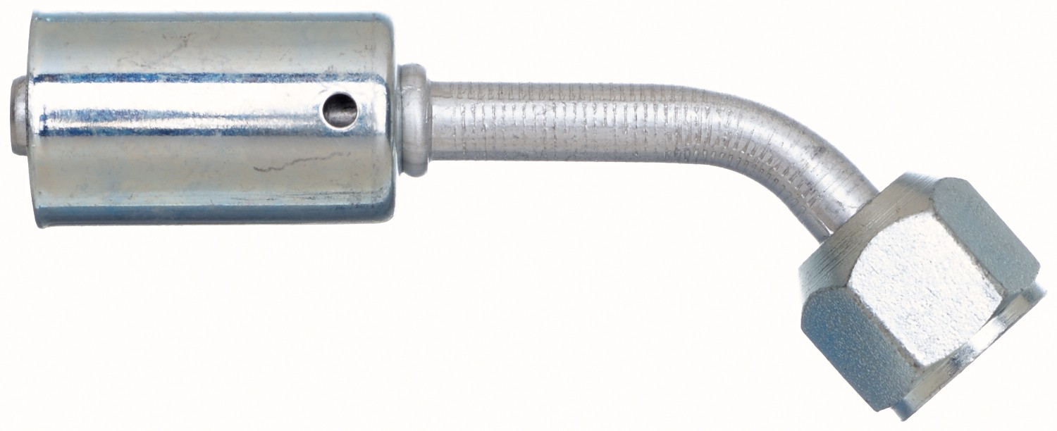 Female SAE Tube O-Ring Metric Nut Swivel-45 Bent Tube-Aluminum (PolarSeal ACA)