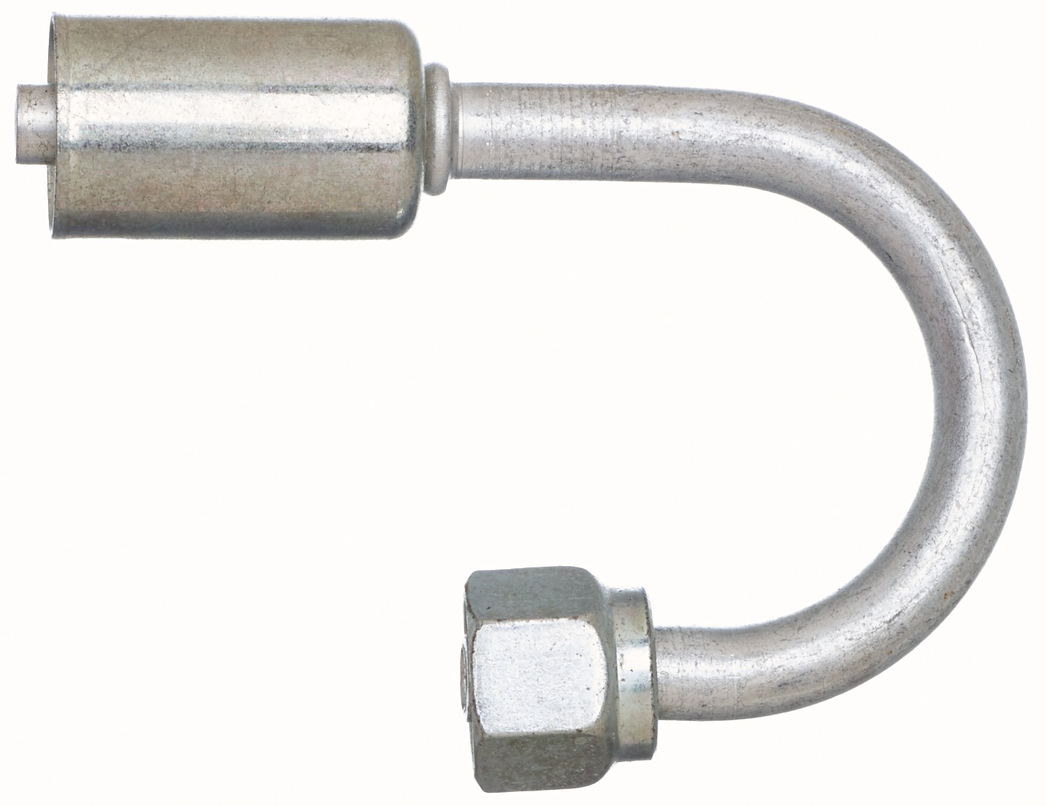 Female SAE Tube O-Ring Nut - 180 Bent Tube - Aluminum (PolarSeal ACA)