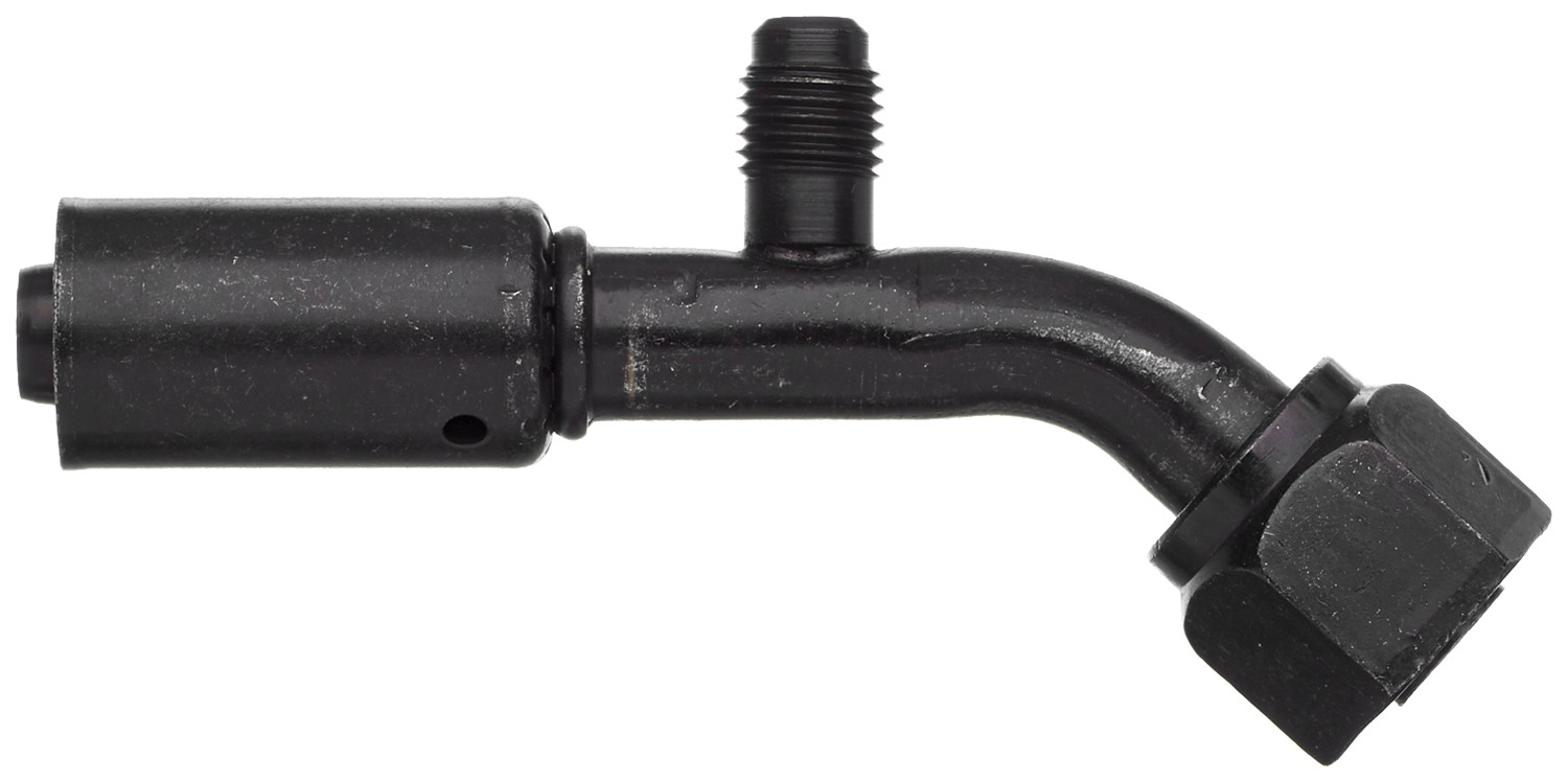 Female SAE Tube O-Ring w/R12 Service Port-45 Bent Tube-Steel (PolarSeal II ACB)