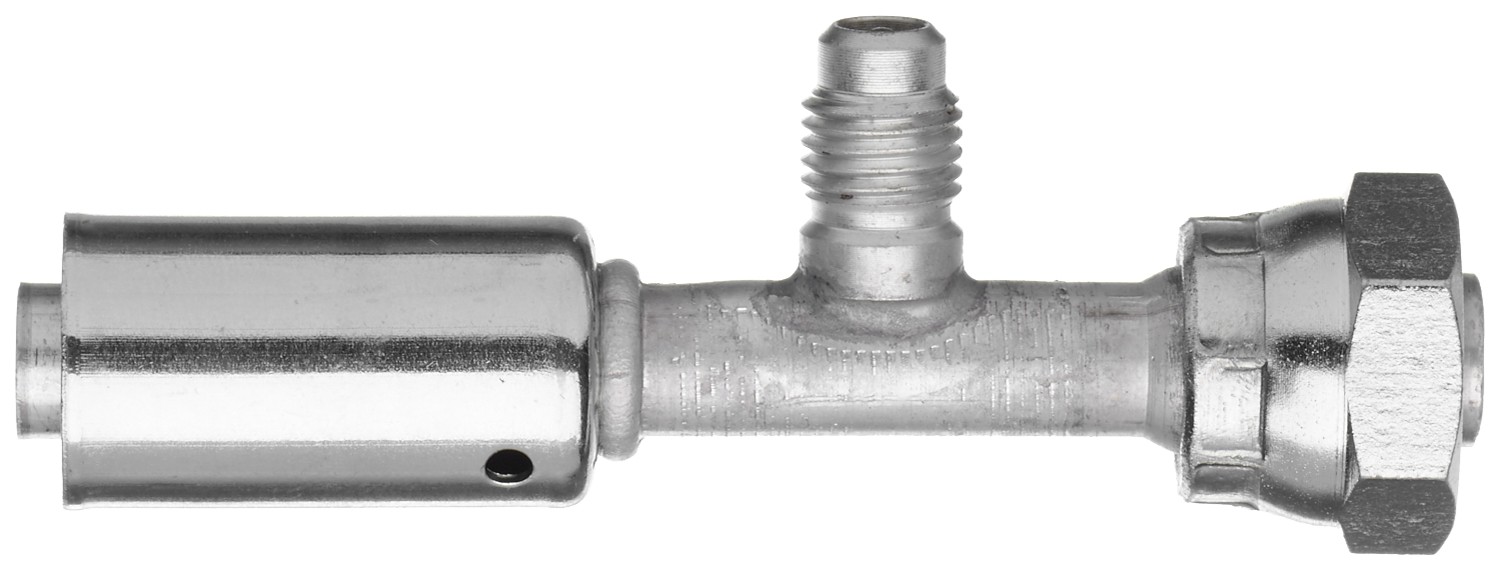 Female SAE Tube O-Ring Nut Swivel w/R12 Service Port-Aluminum (PolarSeal II ACB)