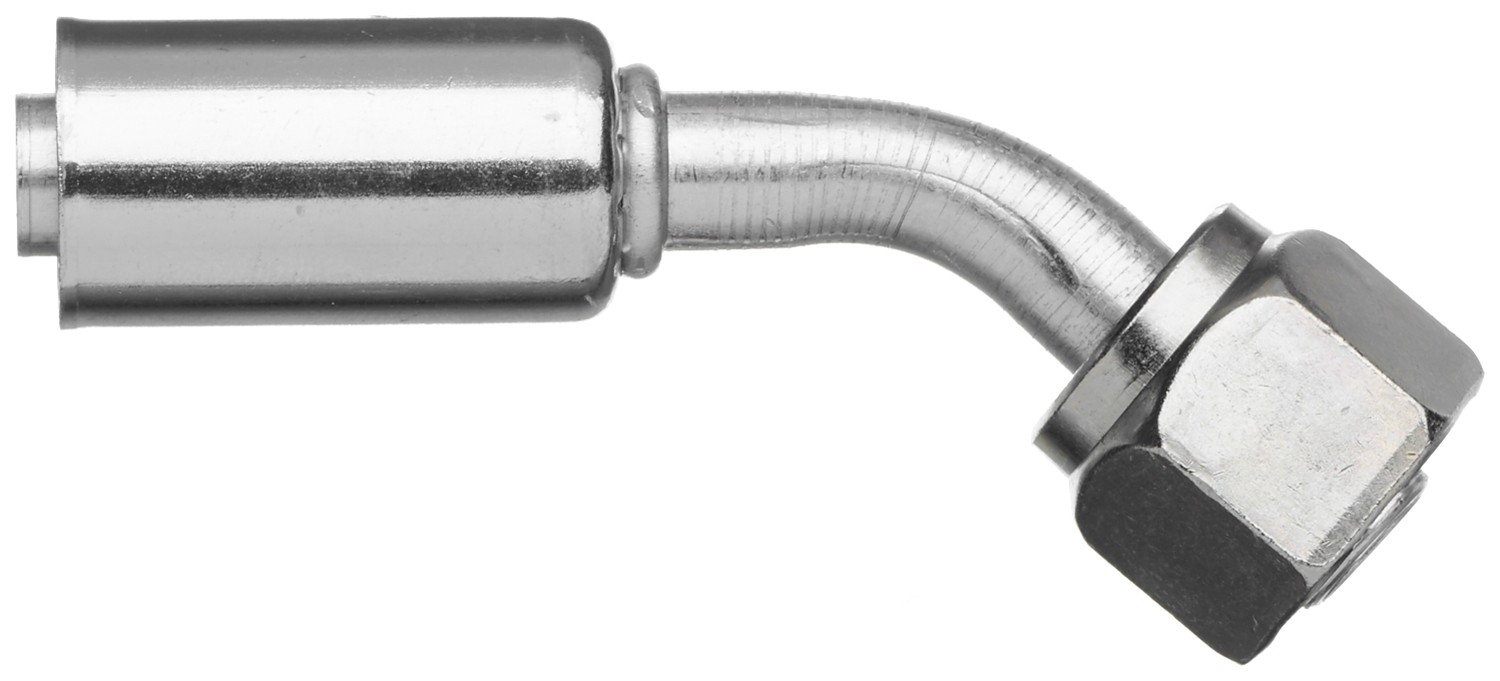 Female SAE Tube O-Ring Nut Swivel - 45 Bent Tube - Aluminum (PolarSeal II ACB)