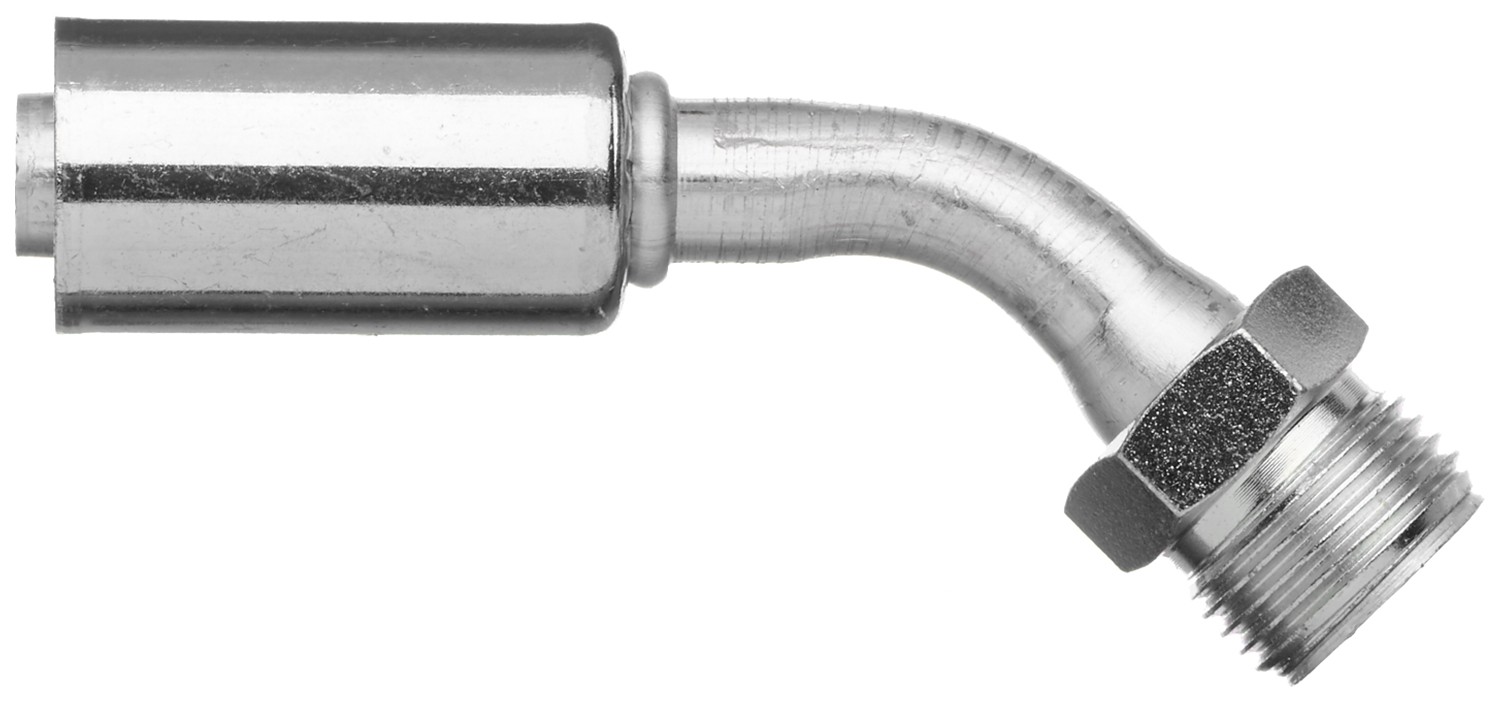Male Inverted O-Ring - 45 Bent Tube - Aluminum (PolarSeal II ACB)