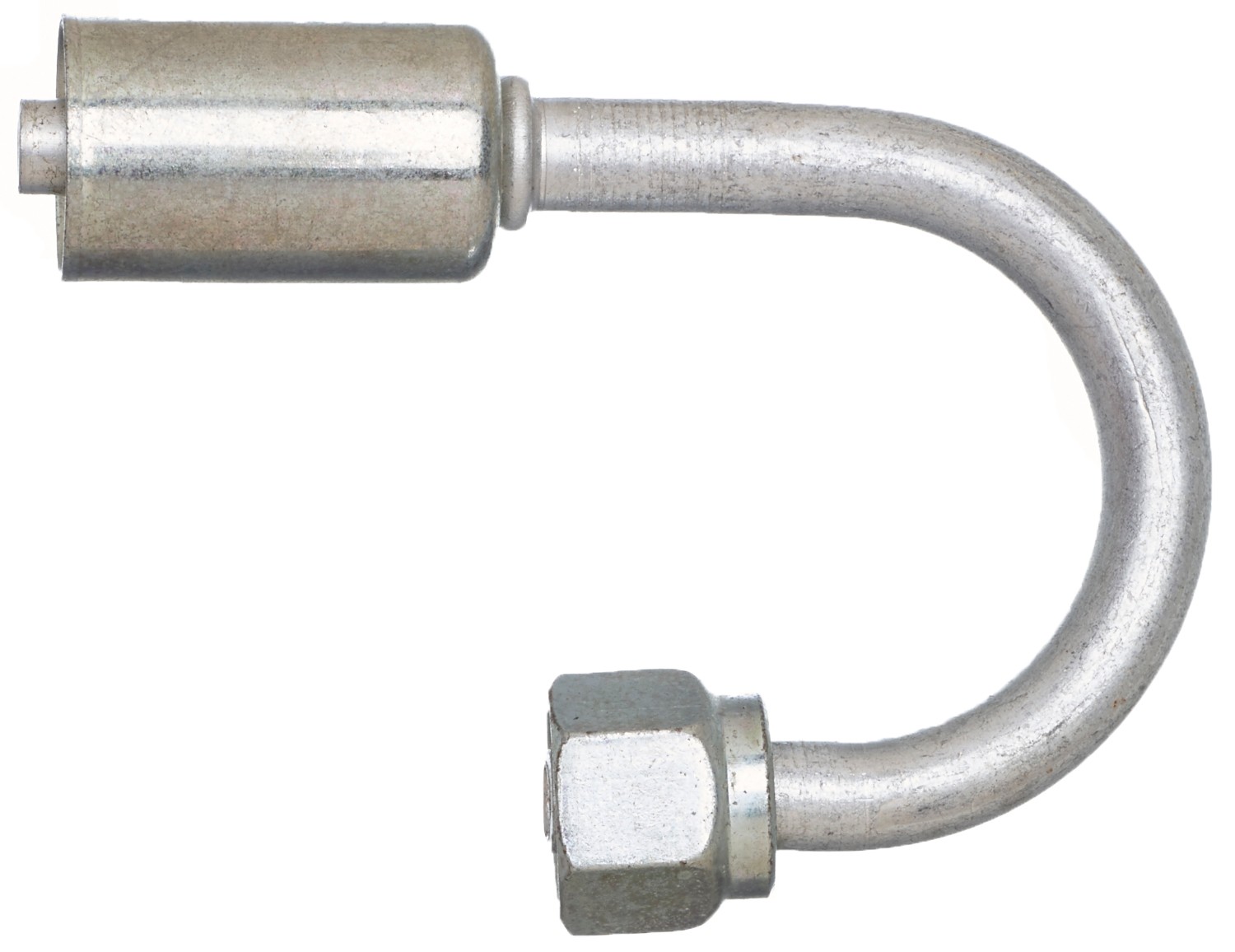 Female SAE Tube O-Ring Nut - 180 Bent Tube - Steel (PolarSeal II ACB)