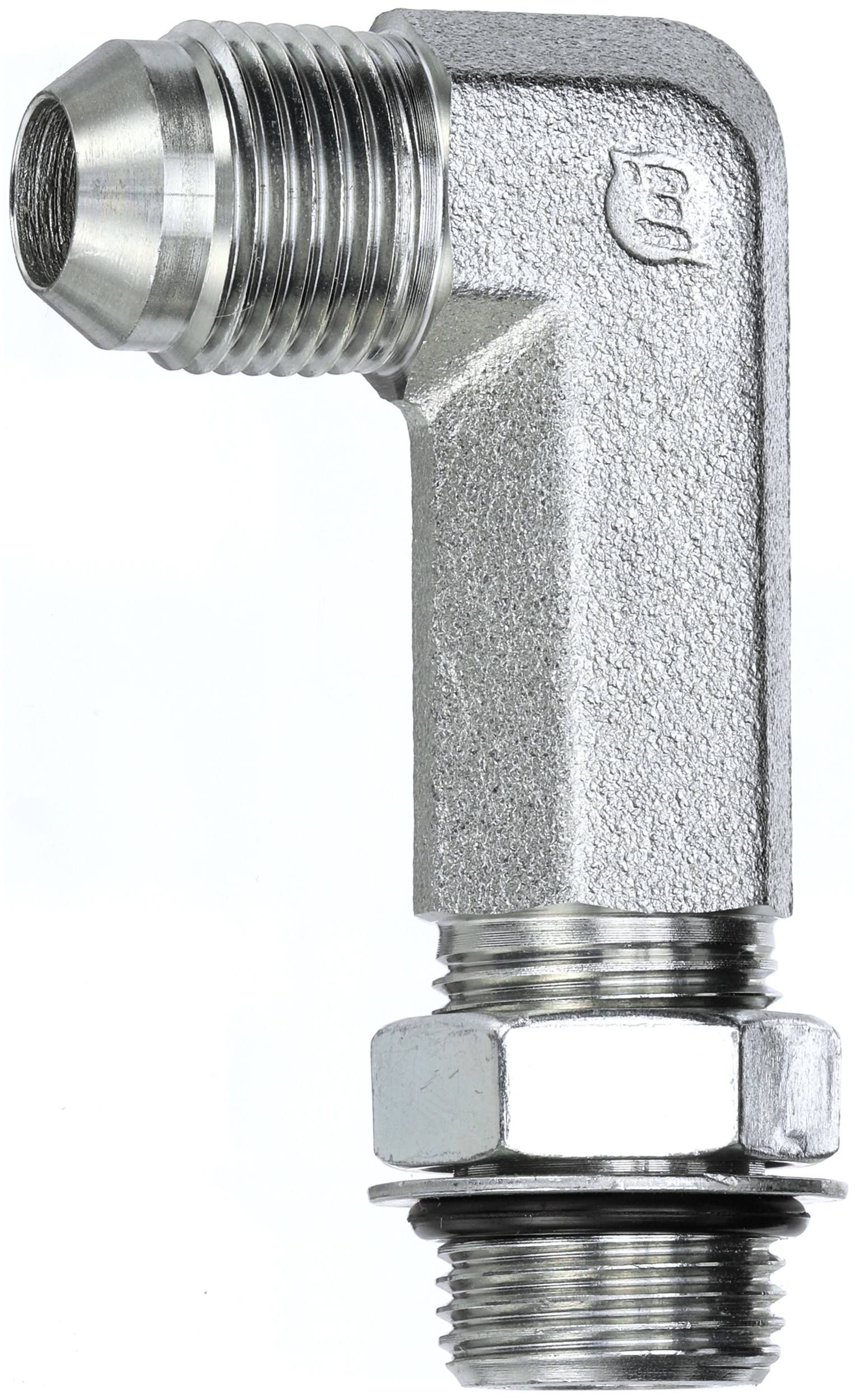 Male JIC 37 Flare to Male O-Ring Boss - 90 - Long (SAE to SAE)