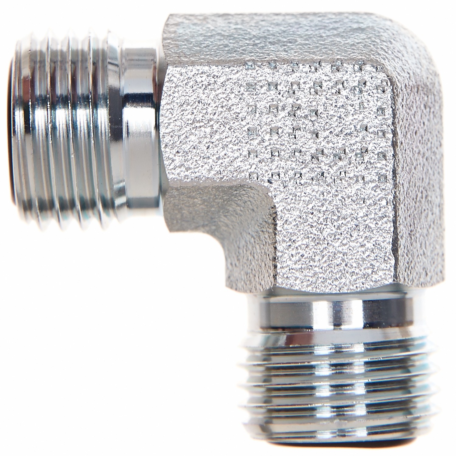 Male Flat-Face O-Ring to Male Flat-Face O-Ring - 90 (SAE to SAE)