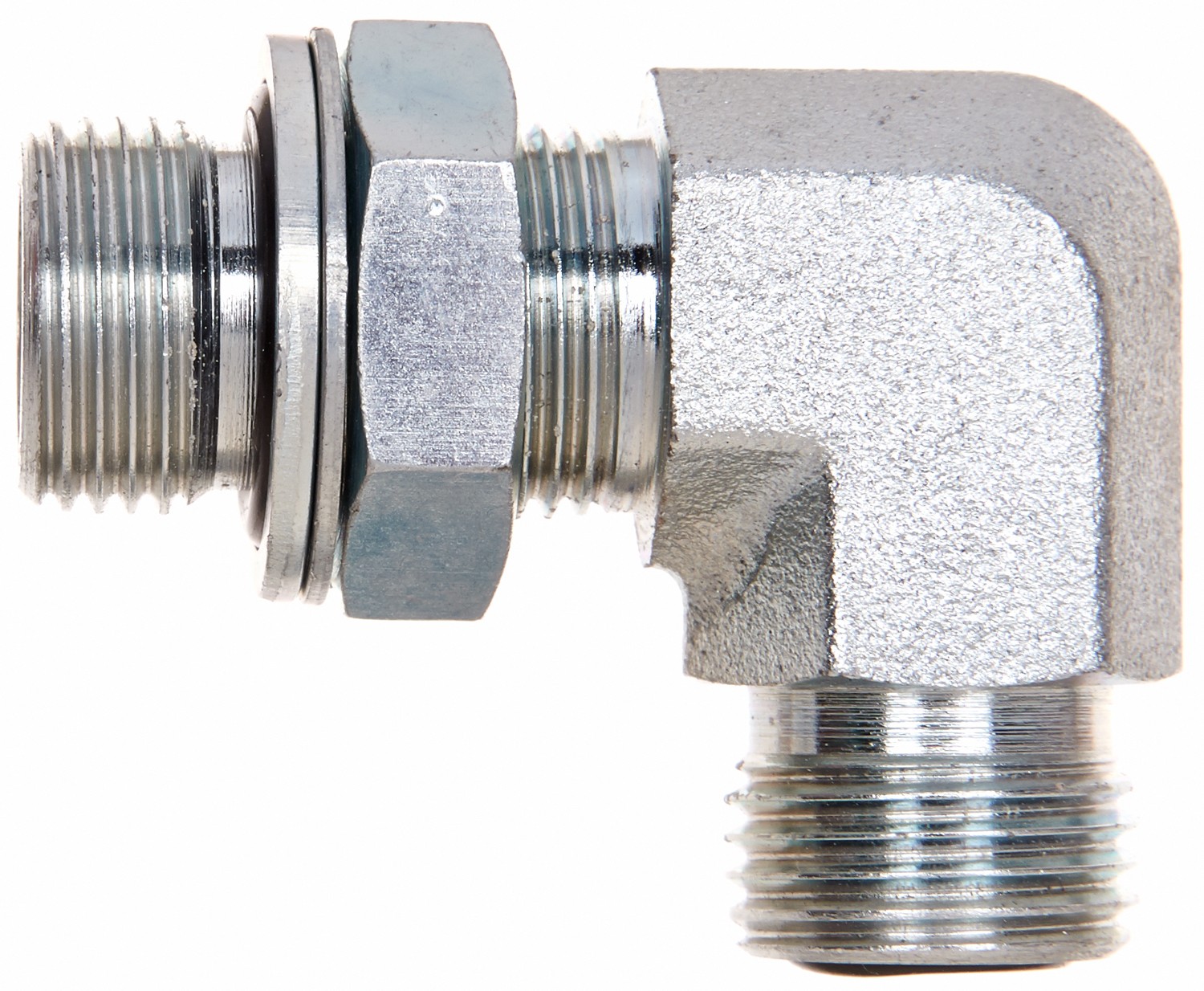 Male British Standard Pipe Parallel with O-Ring to Male Flat-Face O-Ring - 90