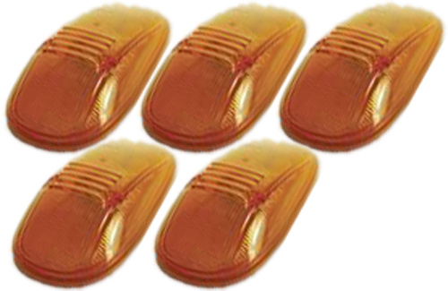 Pacer Dodge Style Amber Five Cab Roof Running Lights Kit (1999-2002)