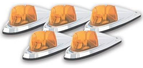 Pacer Deluxe Amber Five Cab Roof Running Lights Kit