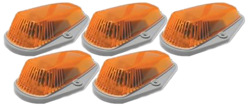 Pacer Ford Style Amber Five Cab Roof Running Lights Kit (1980-1998)