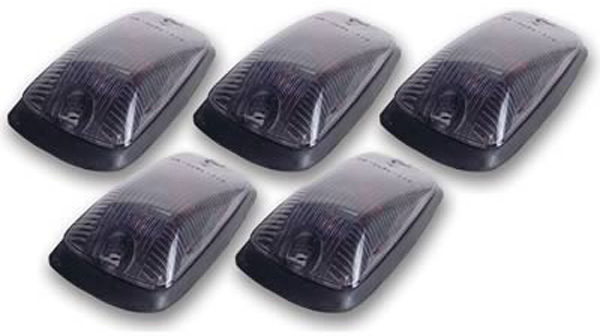 Pacer GM Style Smoke Five Cab Roof Running Lights Kit (1988-2002)