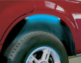 Pacer Multi-Purpose Wheel Well Blue LED Light Tube Strips (4 Pack)