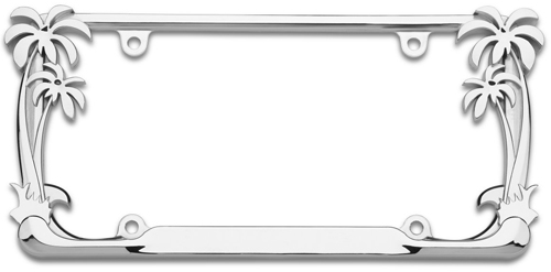 Chrome Palm Tree License Plate Frame