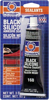 Permatex Black Silicone Adhesive Sealant (3 oz.)