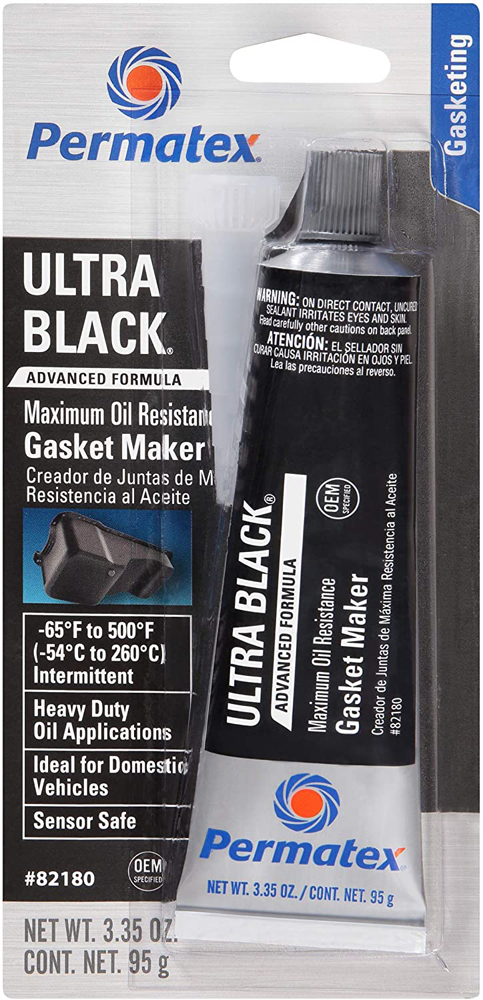 Permatex Ultra Black Maximum Oil Resistant RTV Silicone Gasket Maker (3 oz.)