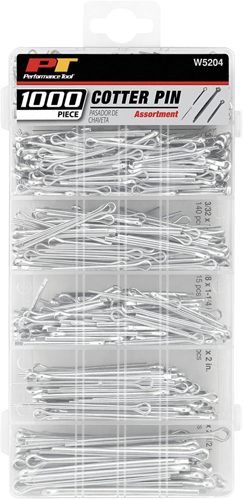 Performance Tool 1000 Piece Cotter Pin Assortment
