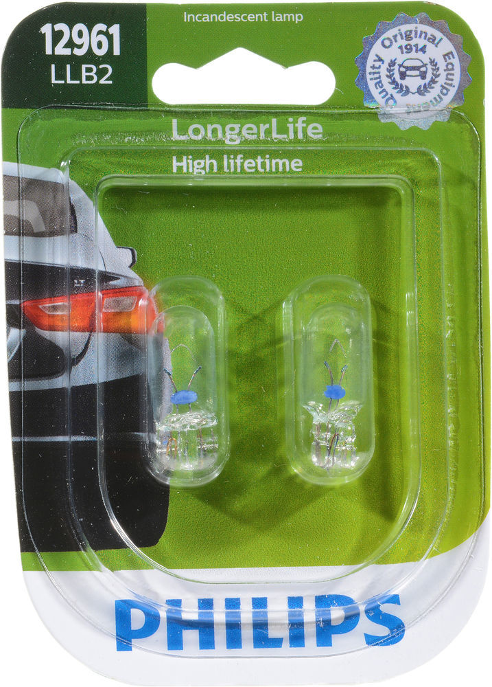 Philips 12961 LongerLife Miniature Bulbs (Pair)