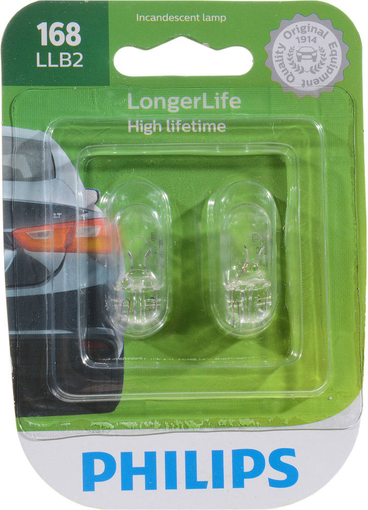 Philips 168 LongerLife Miniature Bulbs (Pair)