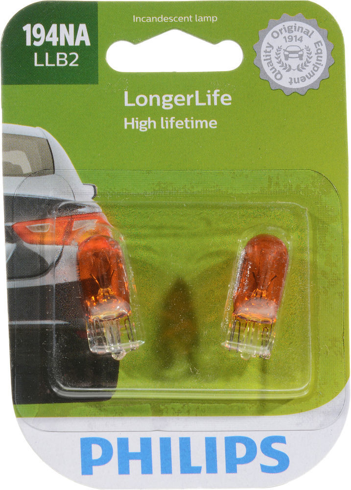 Philips 194NA LongerLife Miniature Bulbs (Pair)