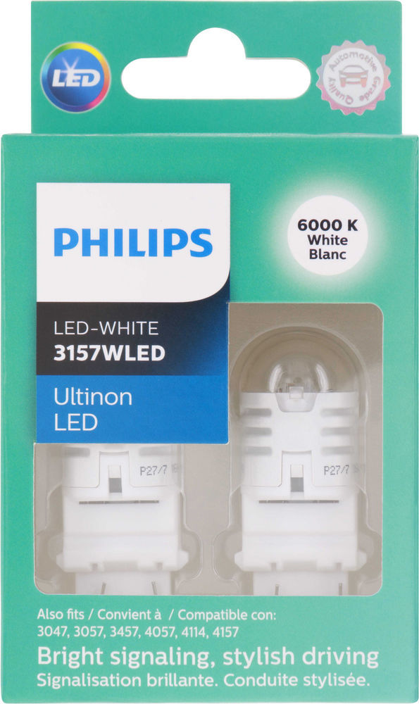Philips 3157W Ultinon LED White Miniature Bulbs (Pair)