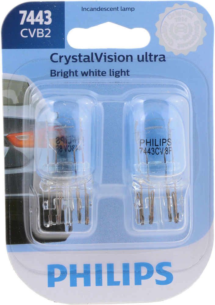 Philips 7443 Crystal Vision Miniature Bulbs (Pair)