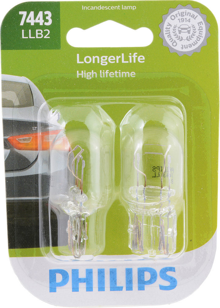 Philips 7443 LongerLife Miniature Bulbs (Pair)