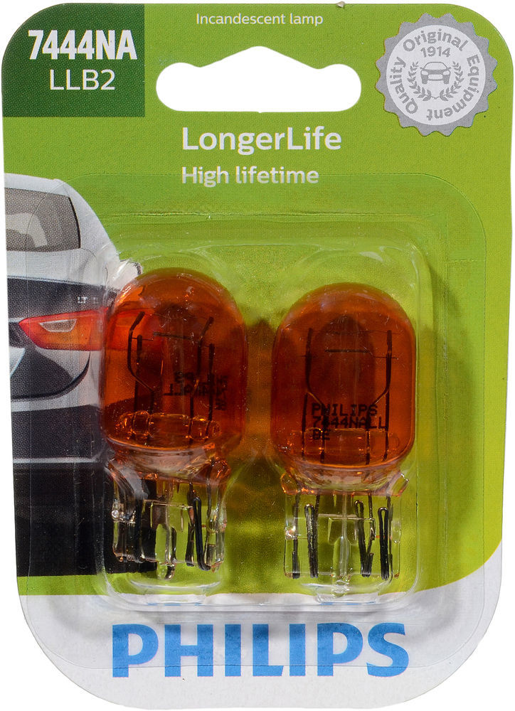 Philips 7444NA LongerLife Miniature Bulbs (Pair)