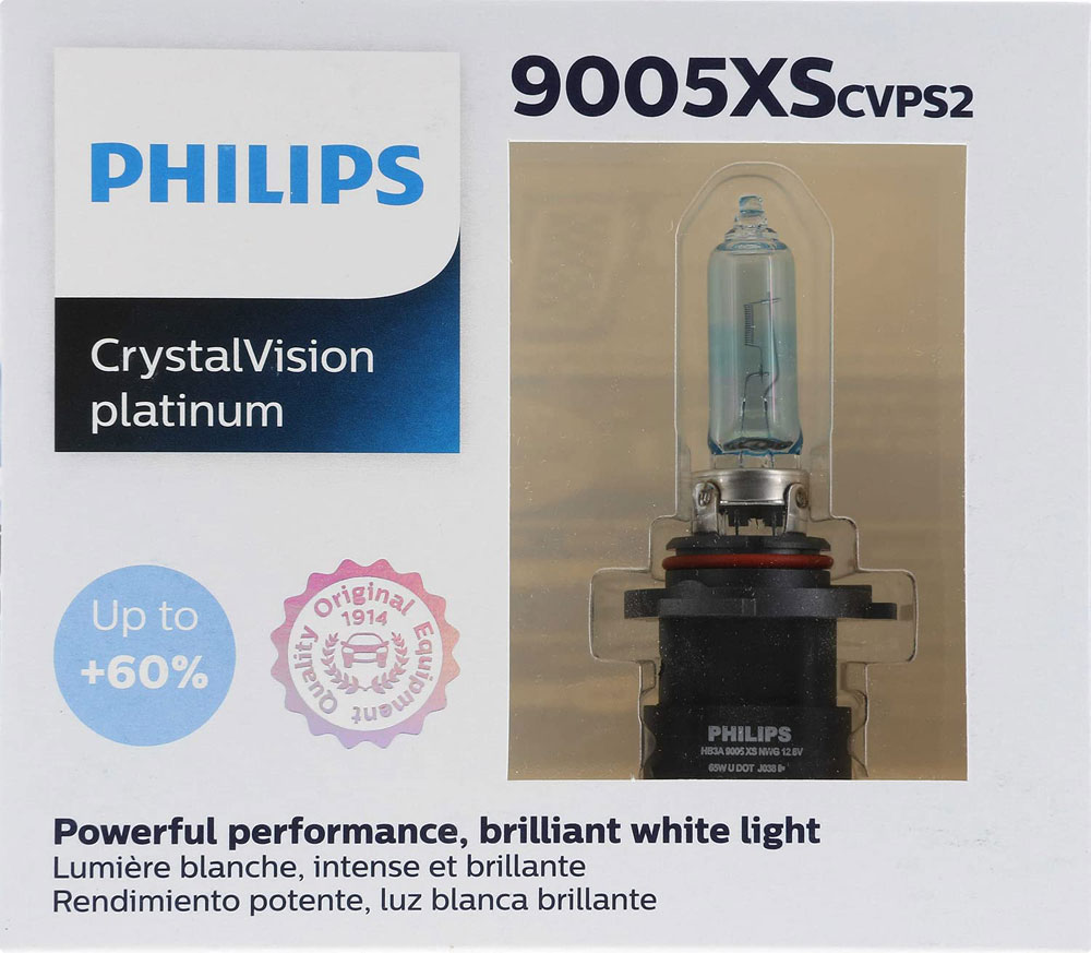 Philips 9005XS Crystal Vision Platinum Headlight Bulbs (Pair)