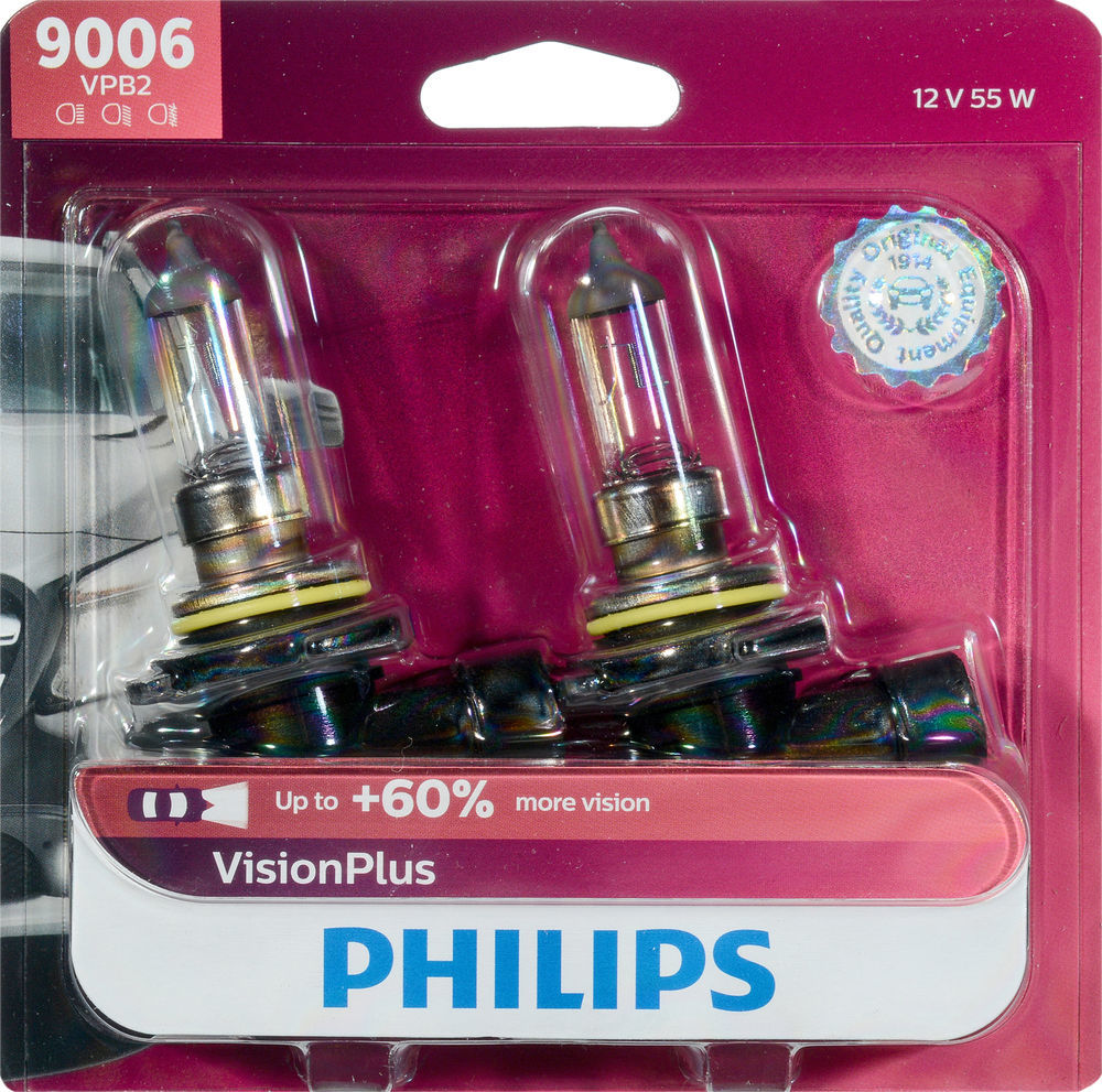 Philips 9006 VisionPlus Headlight Bulbs (Pair)
