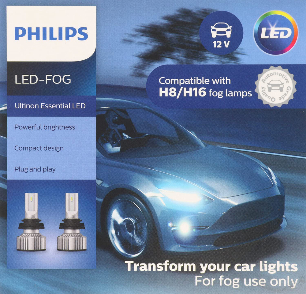 Philips H8/H16 Ultinon LED Fog Light (Pair)