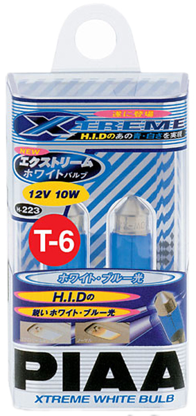 PIAA T-6 Xtreme White (Twin Pack)
