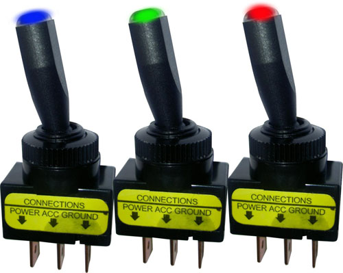 Pilot LED Toggle Switch - Color: