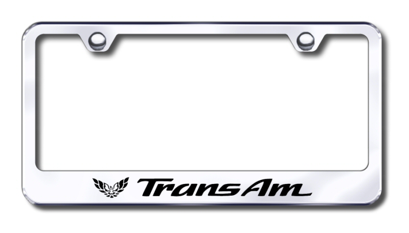 Pontiac Trans Am Laser Etched Stainless Steel License Plate Frame - Finish:Brush