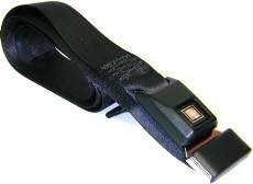 Car & RV Black Push-Button Release Seat Belt (74" Long)