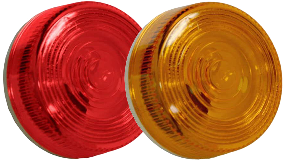 2-13/16" Plastic Round Side & Clearance Marker - Color:RED