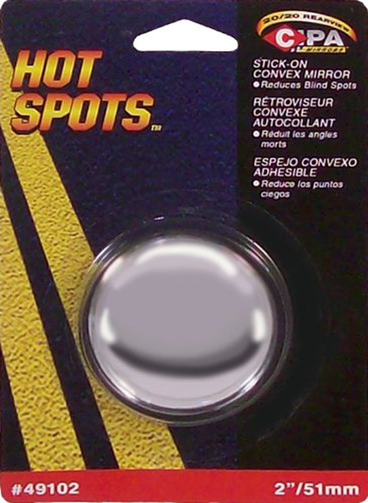CIPA Stick-On HotSpots Round Convex Safety Mirror - Size:2 INCH