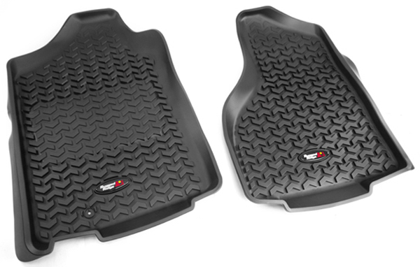 Dodge Ram Crew Cab Front All Terrain Floor Liners-Pair (2009-2011) - Color:Black