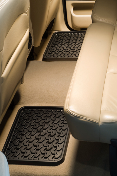 Rugged Ridge Universal Rear All Terrain Floor Liners-Pair (1999-2018) - Color:Black