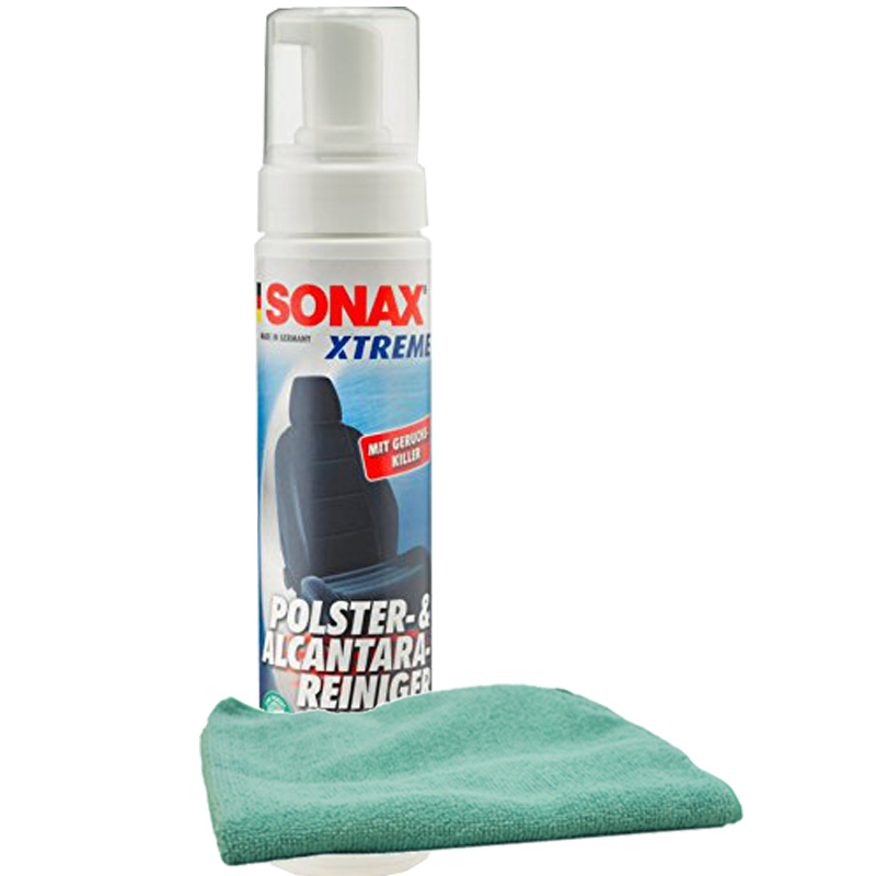 Sonax Upholstery & Alcantara Cleaner (250 ml) & Microfiber Cloth Kit
