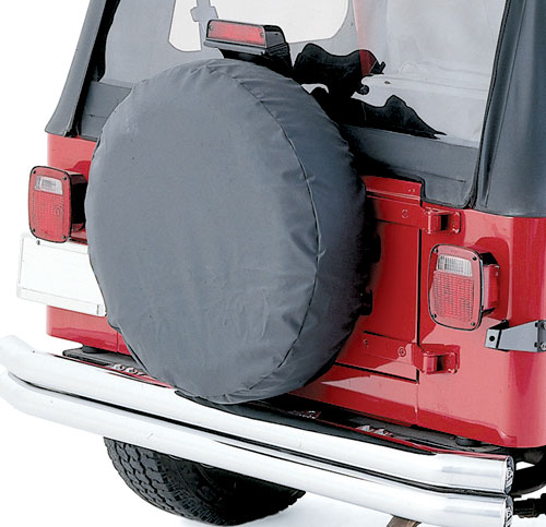 Rugged Ridge Spare Tire Cover - Color:35-36 Diamond Black