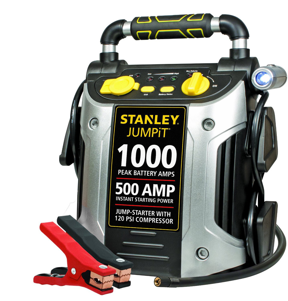 Stanley 500 Peak Amp Jump Starter with Compressor